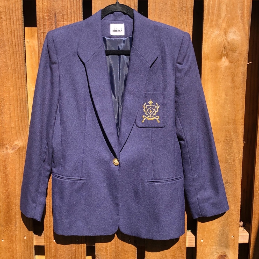 Vintage Leslie Fay Navy Blazer